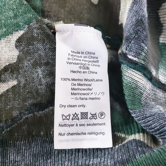J. Crew Camo Merino Wool Sweater Womens S Streetwear Utility Preppy Lightweight - Picture 8 of 9